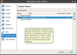 virtualbox shared folder mount in ubuntu